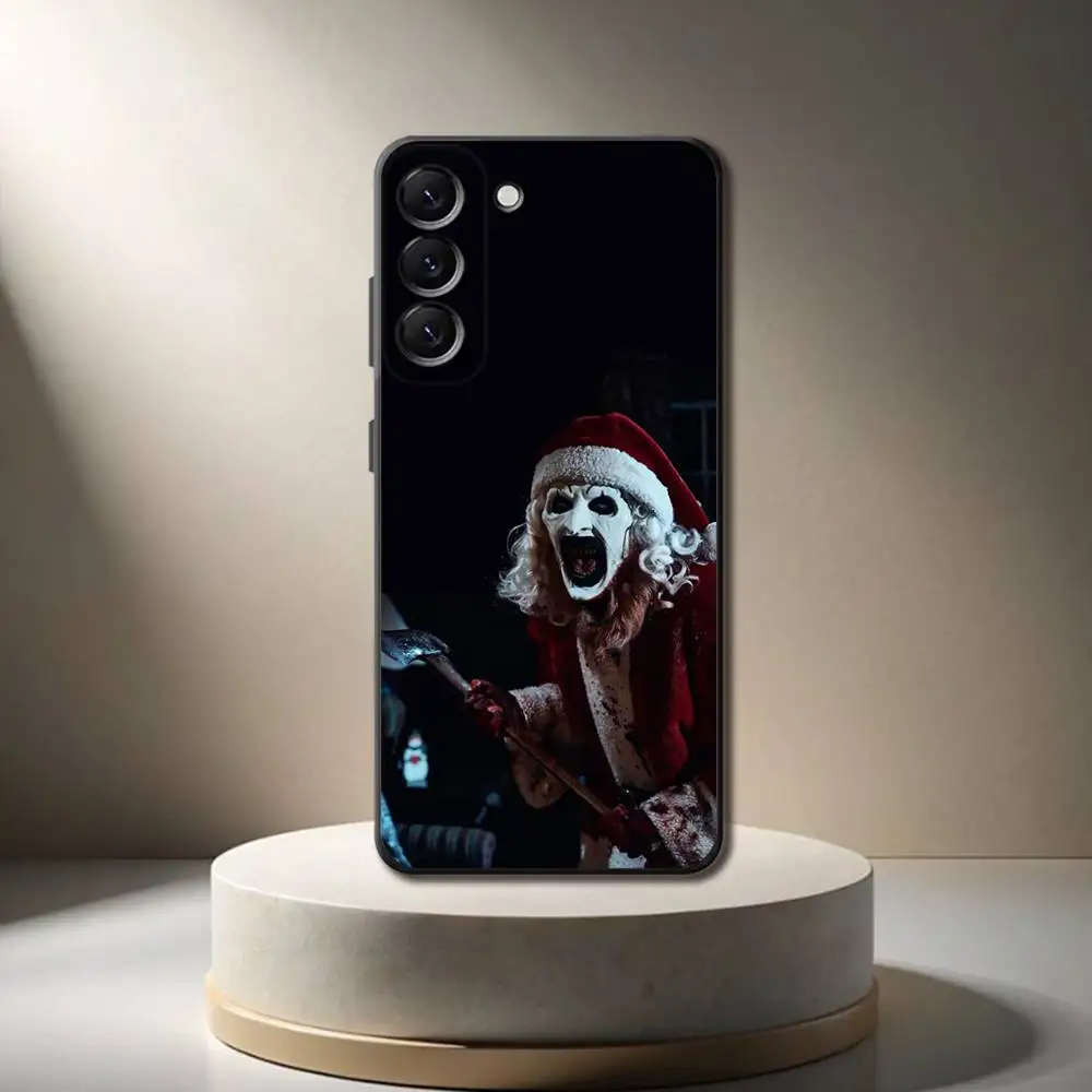 Capa de telefone engraçada A-Art the C-Clown para Samsung Galaxy A 73,72,51,53,52,71,22,5G,Note,J7,8,9 Capa preta macia