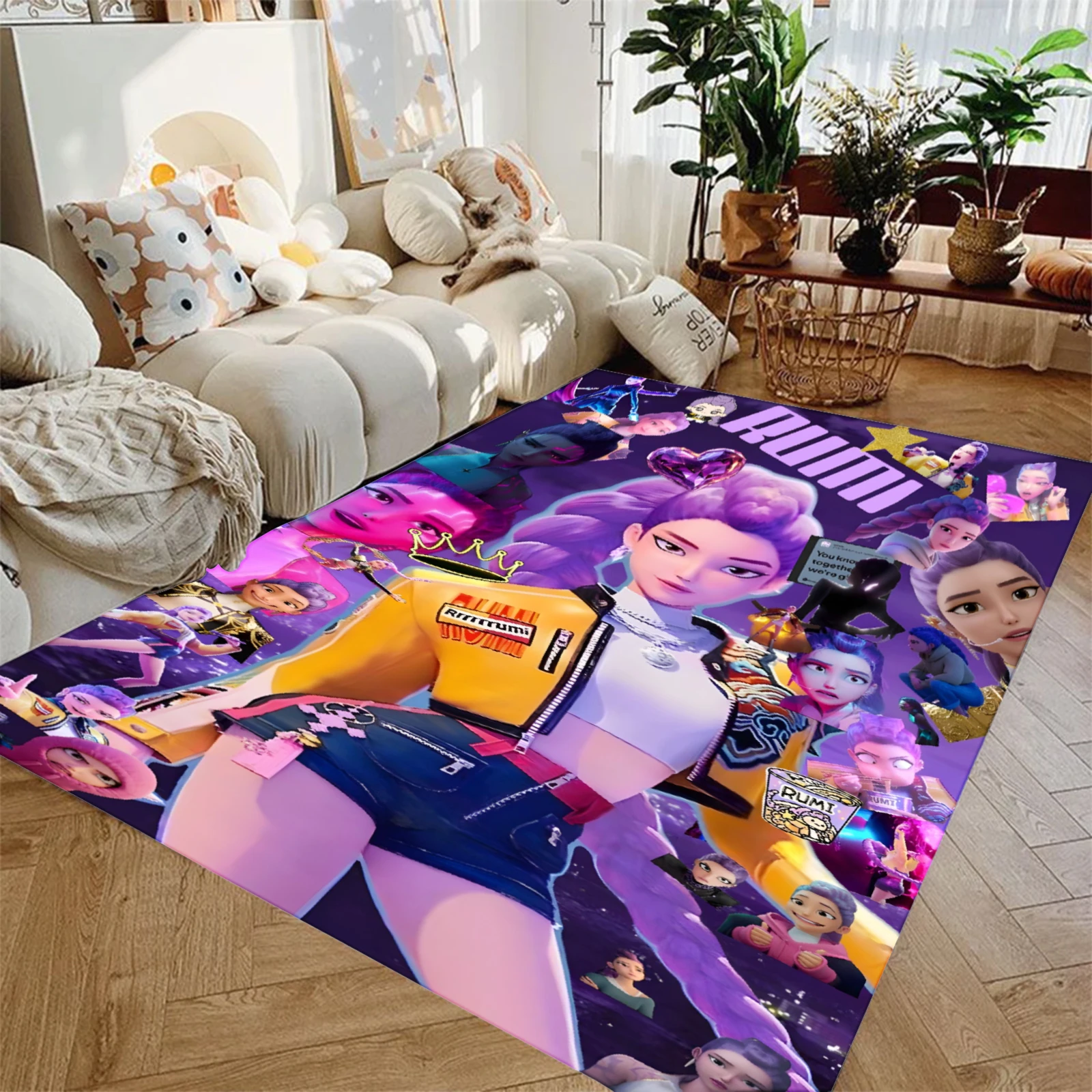 سجادة مزخرفة بطابع صياد الشيطان لغرف المعيشة وغرف النوم ومناطق الطعام بالإضافة إلى ساحات الباحات الخارجية والحدائق #5