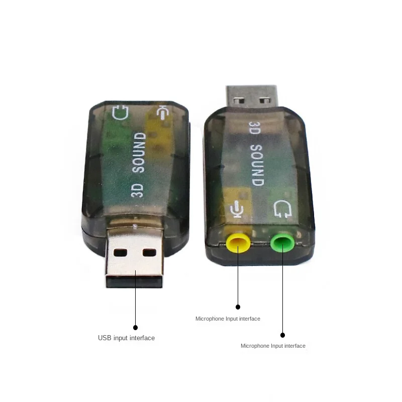 USB esterno portatile a jack per cuffie con microfono da 3,5 mm Cuffie stereo Adattatore audio per scheda audio 3D Nuova interfaccia per altoparlante per laptop