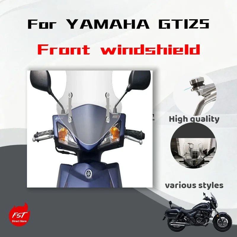 

For Yamaha GT125 Windshield Footboard Motorcycle Modification Part Liftable Windshield