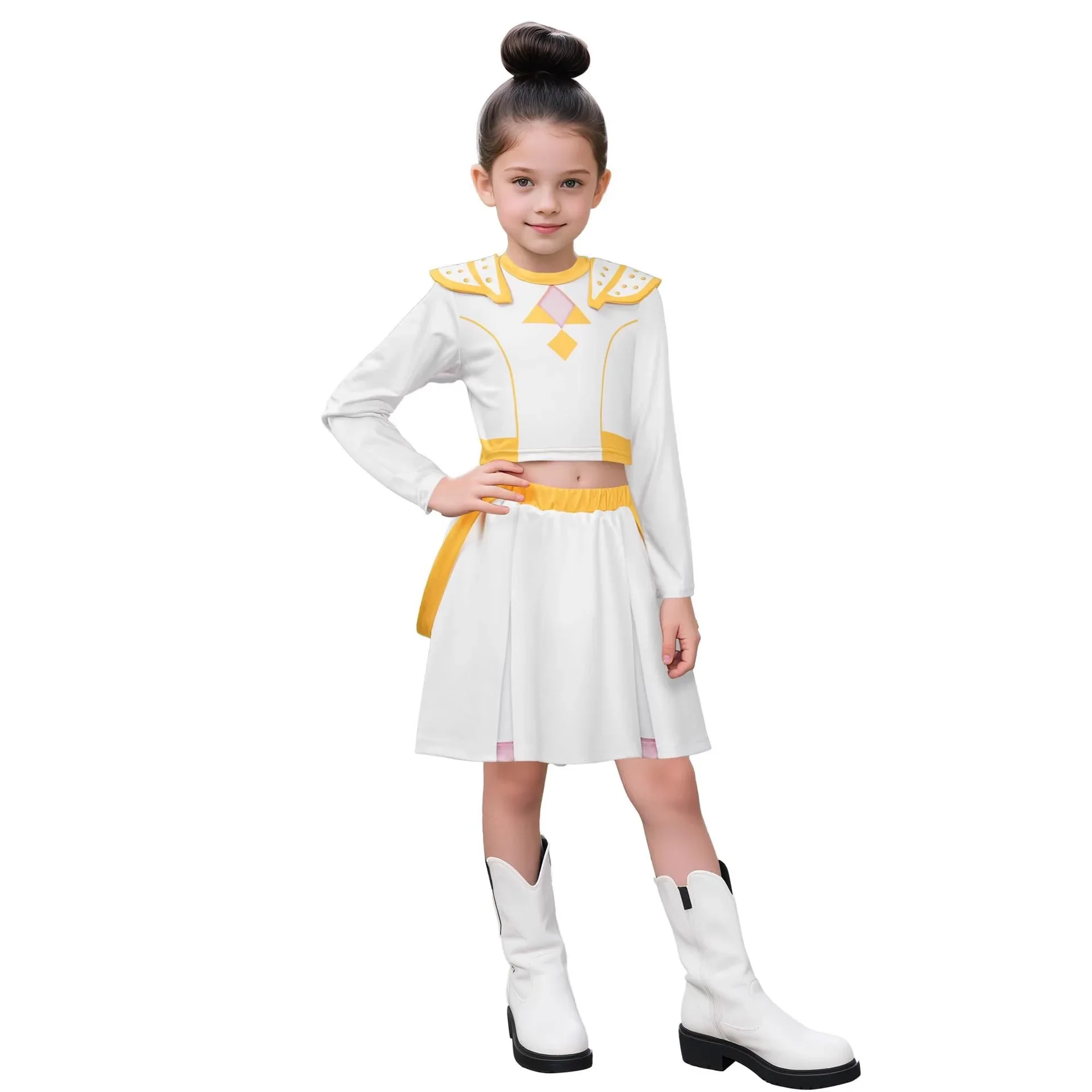 Girls Rumi Zoey Mira Cosplay Stage 3D Print Suit Set K-pop Demon Hunters Costume Performance Children Halloween Party
