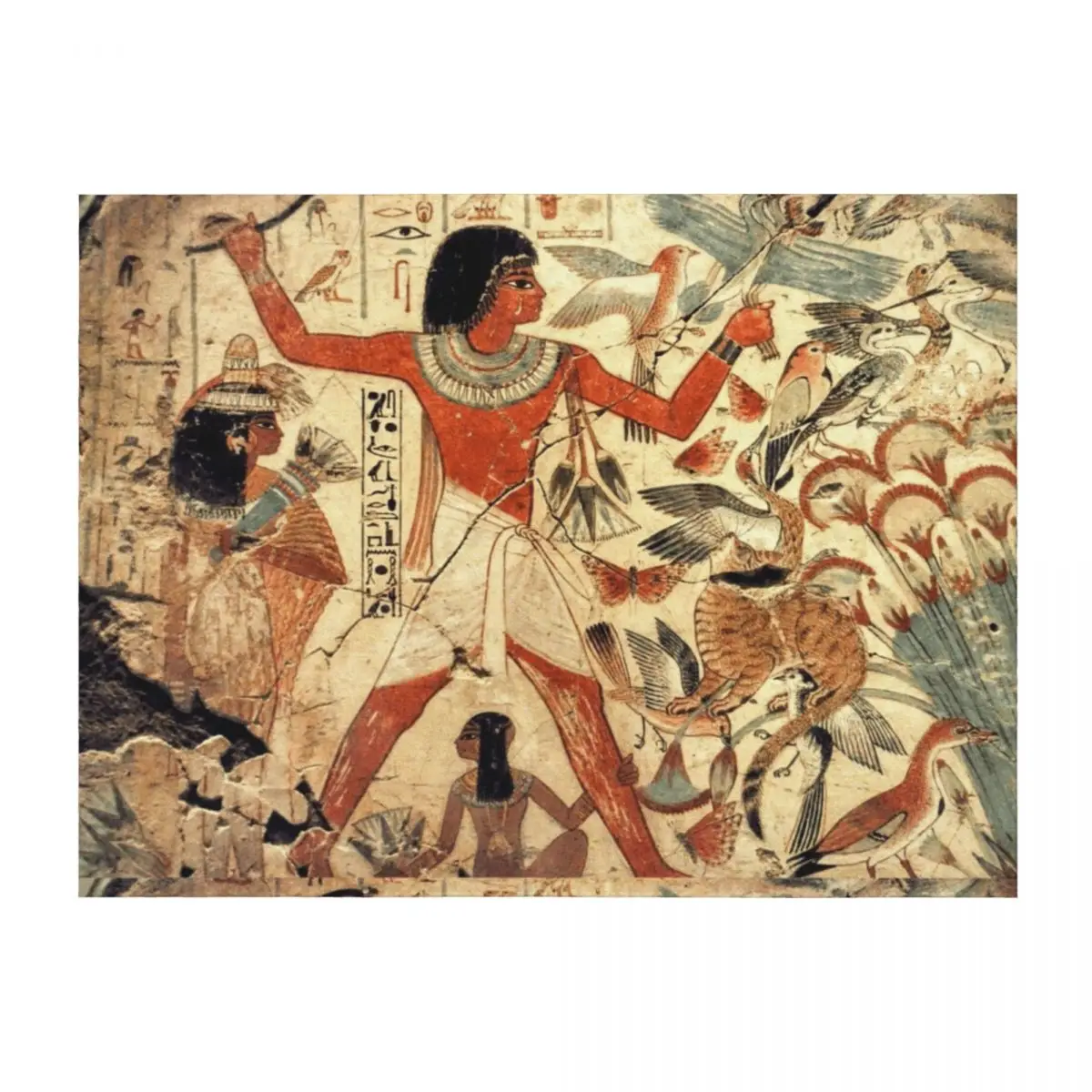 

Ancient Egyptian Couple Hunting Throw Blanket Soft christmas gifts Hairy Furrys Blankets