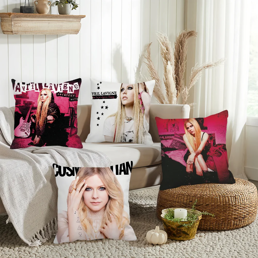 

Singer Avril Lavigne Pillow Case Home Cushion Cover Suitable For Office Sofa Car Suitable For All Seasons