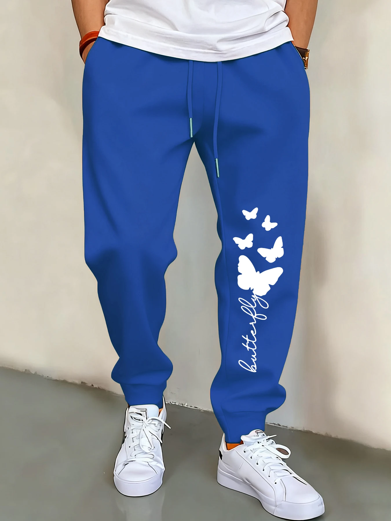 

These Butterflies Are Flying Printing Man Pants Autumn Fashion Joggers Pant Comfortable Fleece Sweatpants Unisex Retro Trousers
