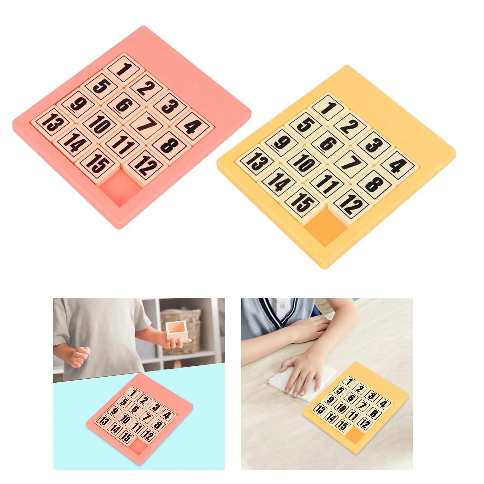 15 Slide Number Puzzle Educational Math Game Brain Teasers Travel Toy