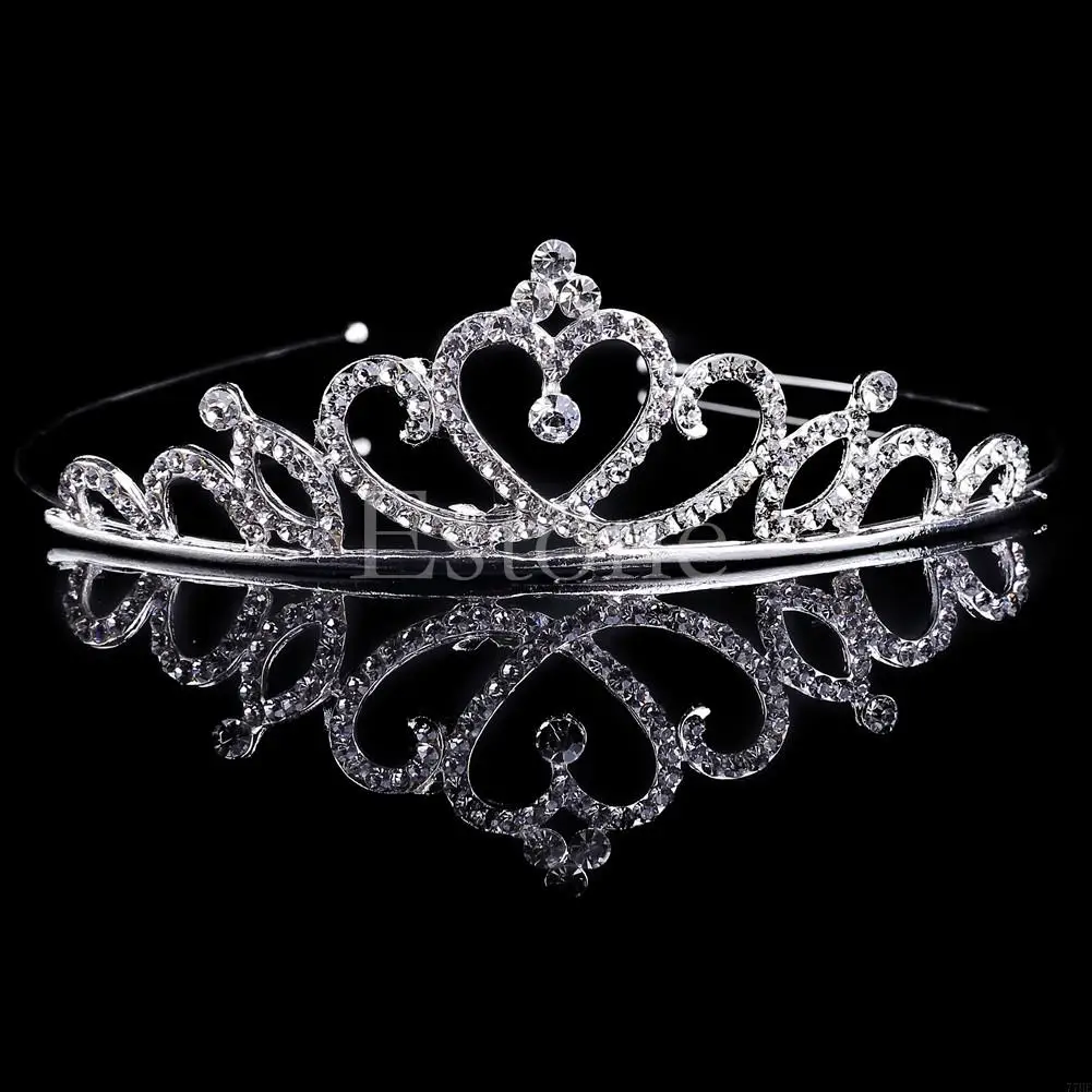 77HE Vintage Wedding Bridal Crystal for Rhinestone Headband Hair Accessories Ti