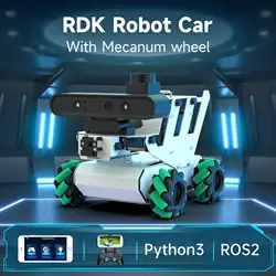 Yahboom RDK X3 ROS2 Robot Programmable Smart Car with Mecanum Wheel Depth Camera Lidar Support Python Programming APP Control