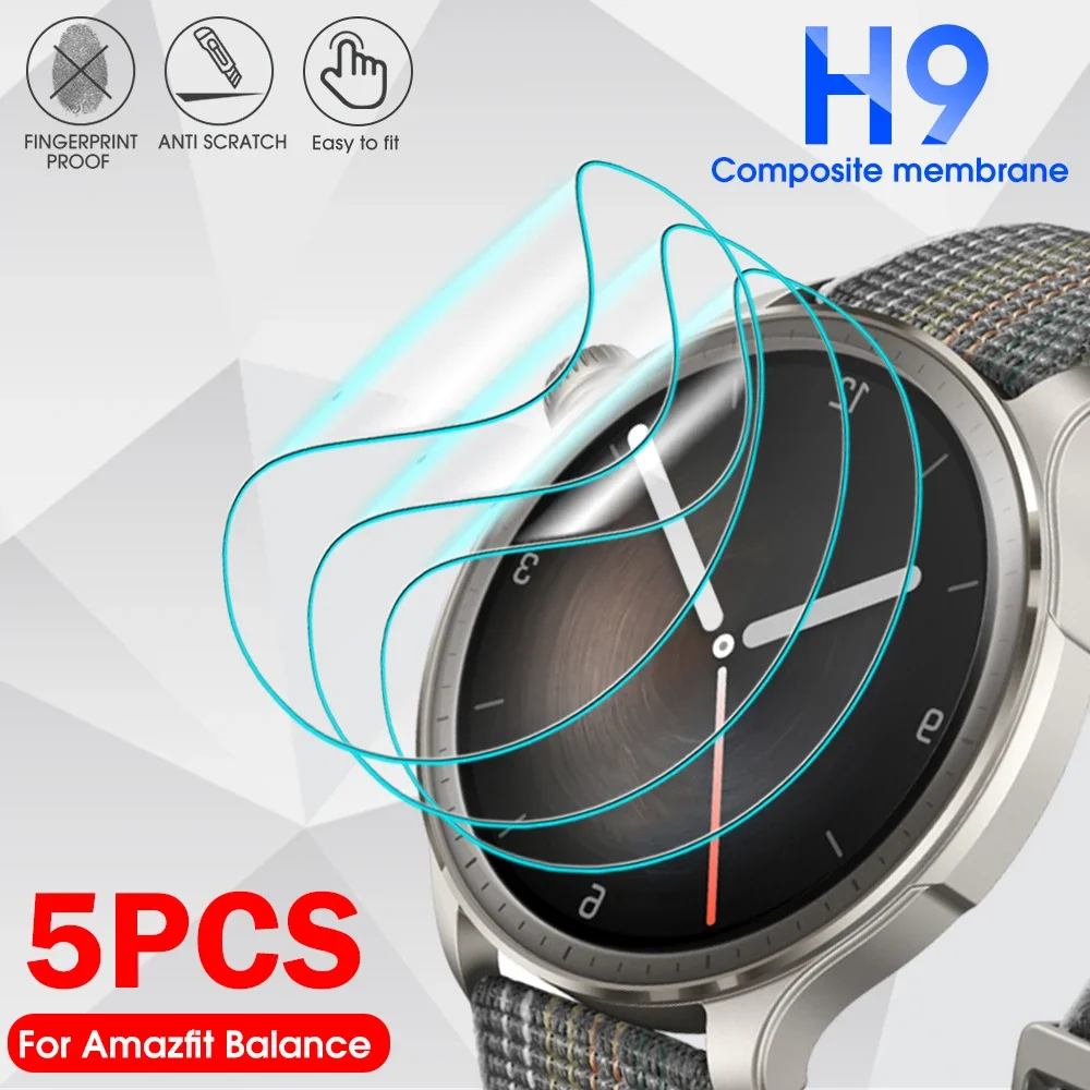 TPU Hydrogel Anti-Scratch Film For Amazfit Balance Screen Protector Soft Gel Anti-scratch Film Full Coverage For Amazfit Balance