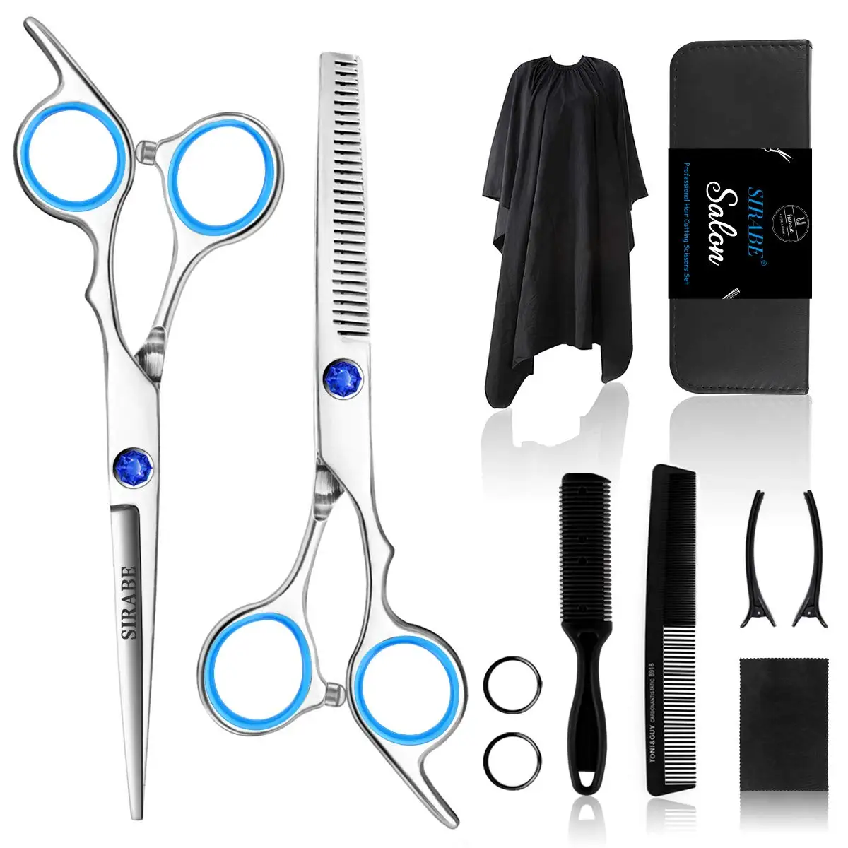 

11 PCS Hair Cutting Scissors Set, Professional Barber Thinning Shears Kit Stainless Steel Texturizing Tools for Salon Home