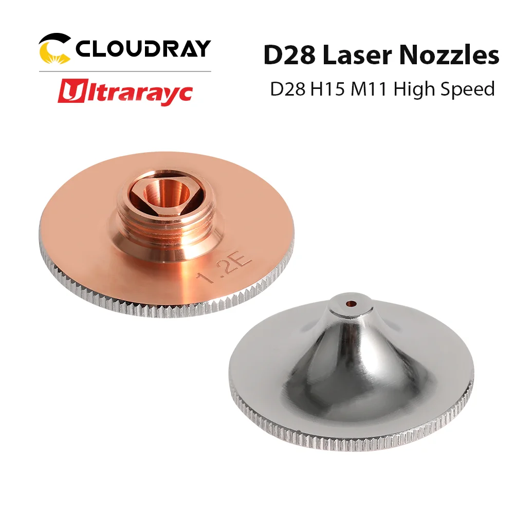 Ultrarayc Cho Precitec Laser Noozles PT-F Cao Tốc Độ Cắt Lõi Đôi Lớp Noozle D28 H15 M11 Cho Sợi Cắt Laser đầu