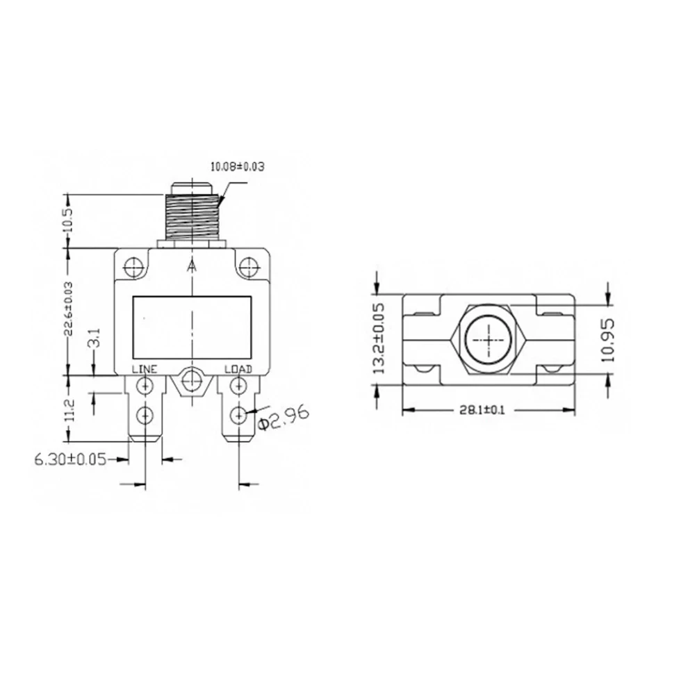 1PCS circuit Breaker MR1 3A,4A,5A,6A,7A,8A,10A,15A,16A,18A,20A,25A,30A  thermal switch overload protector push button and cap