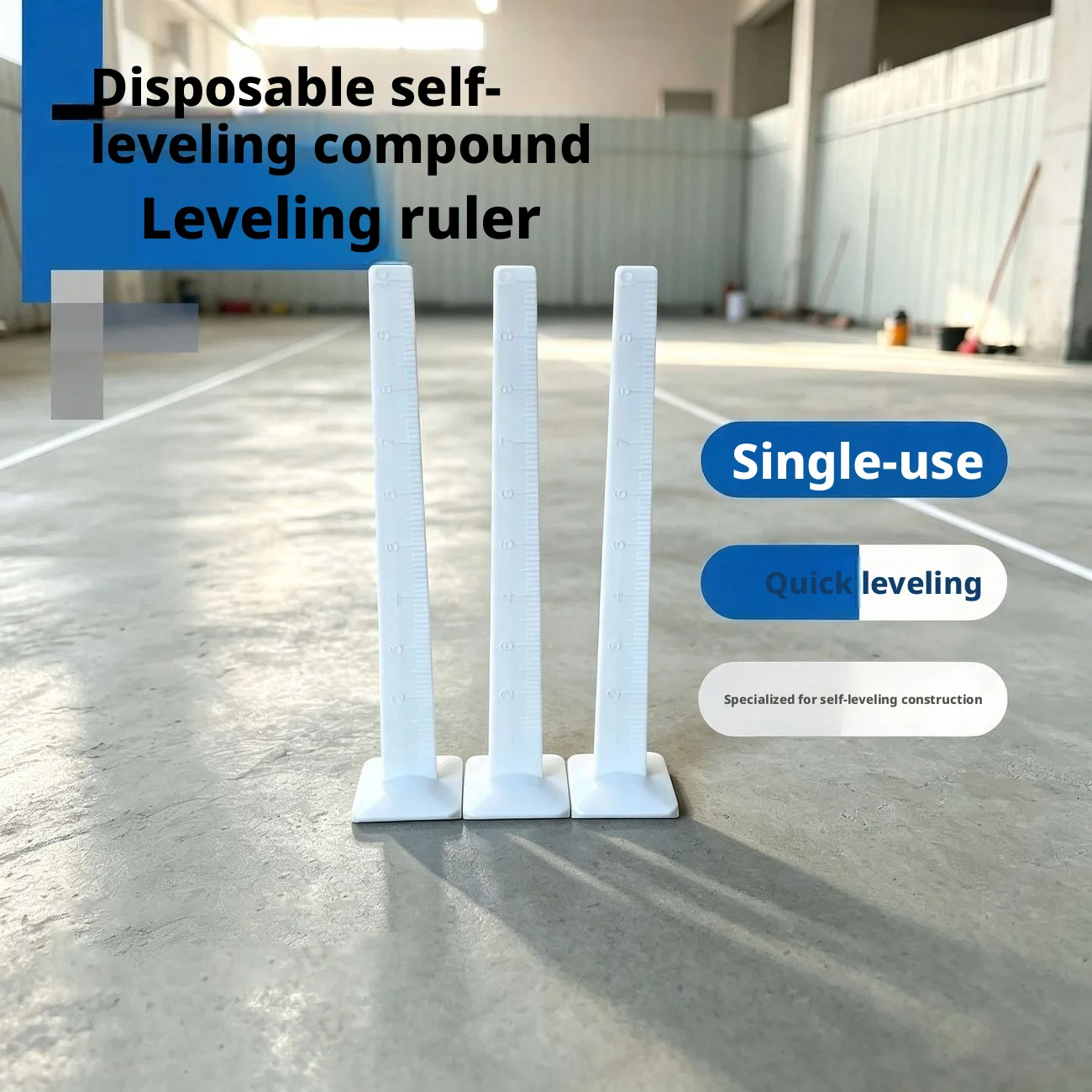 Disposable Self-Leveling Elevation Ruler Marking Pins Floor Construction Concrete Leveling Marker Screeding Tool for Building An