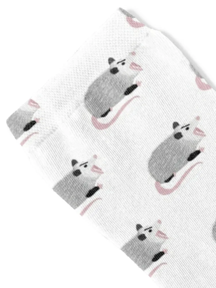 Angry Screaming Possum Digital Art Socks