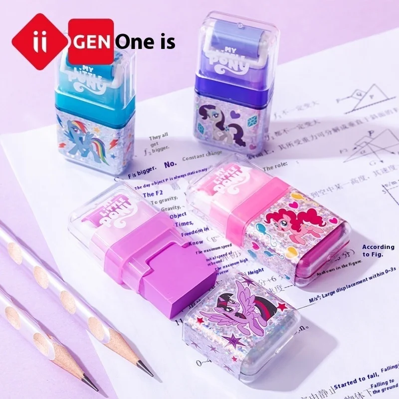 

Iigen Stationery Xiaoma Baoli Style Roller Eraser Pupil Originality Cartoon Debris Removal Rubber No Falling Debris Double Heade
