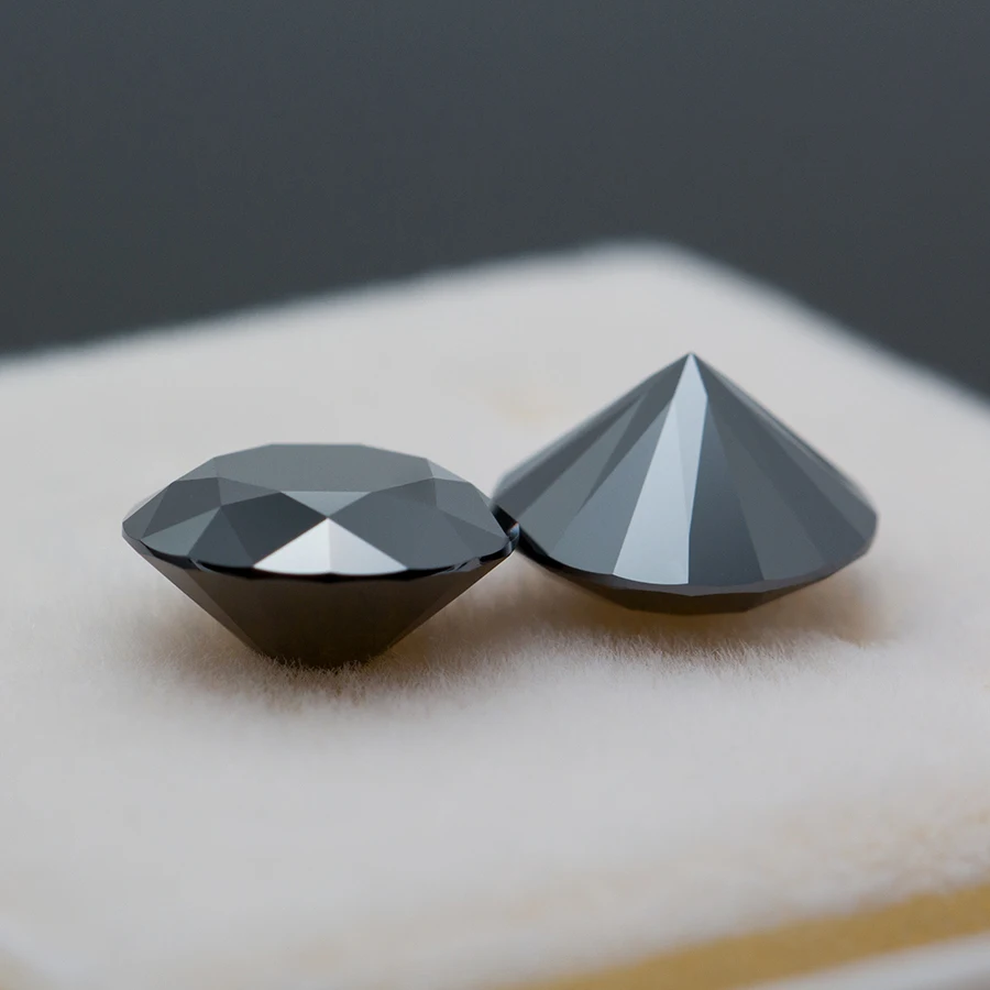 Never Fade Black Moissanite Stone with Certificate 0.1-5.0ct Certified Moissanite Lab Diamonds Pass Diamond Tester with GRA