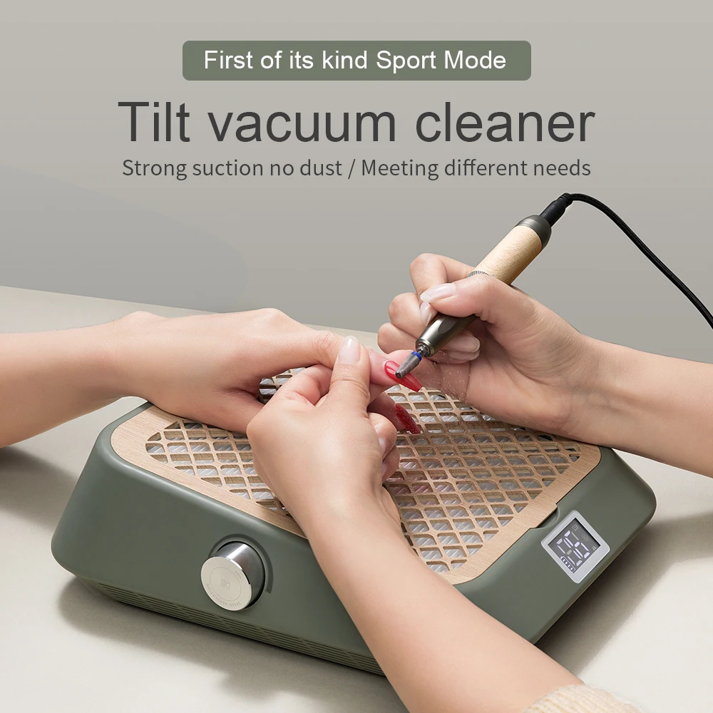 MRNAIL Large Silent Nail Vacuum Cleaner with Polishing Filter Efficient Dust Removal for Salon Use