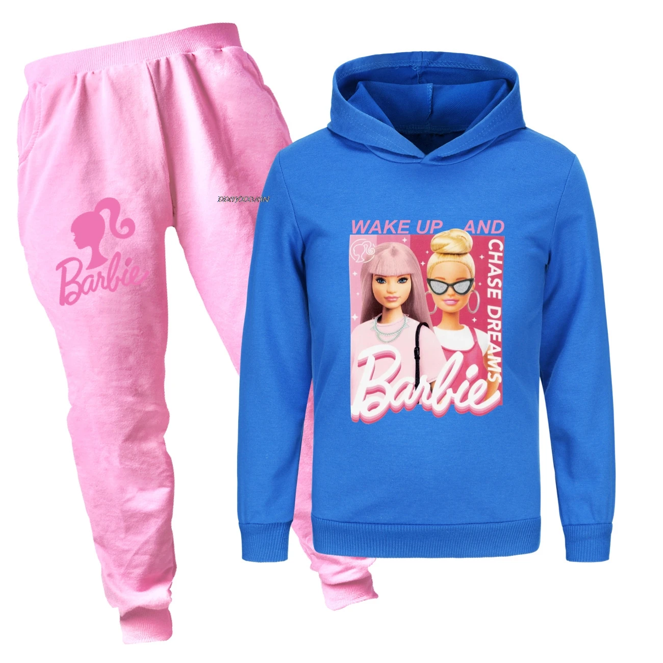 Barbie Clothes Kids Clothing Set Baby Girls Cartoon Hoodie Pants 2pcs Suits Children\'s Clothing Boys Tracksuits