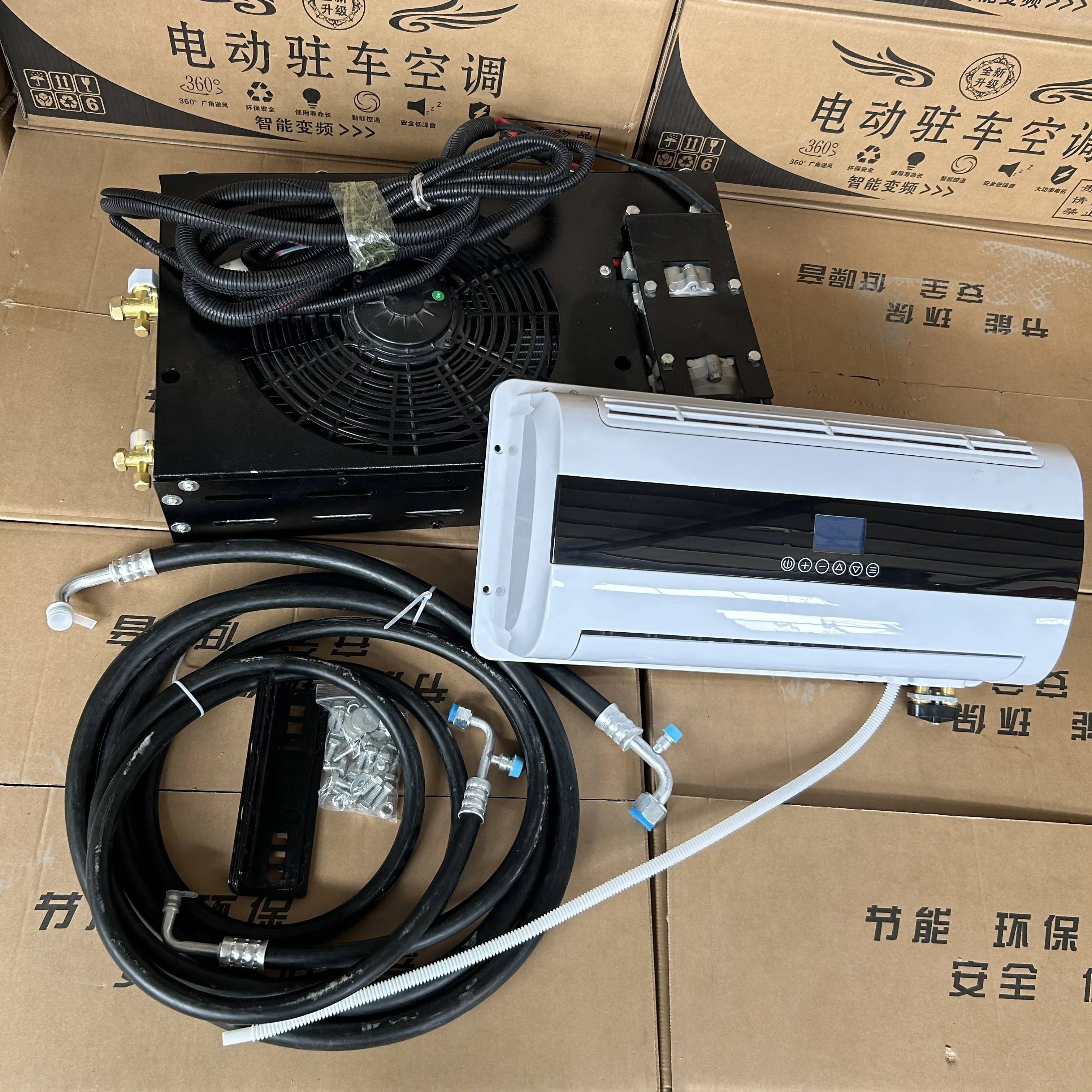 New Style electric RV Air Conditioner Air Conditioning System 12V 24V  Truck Parking Air Conditioner