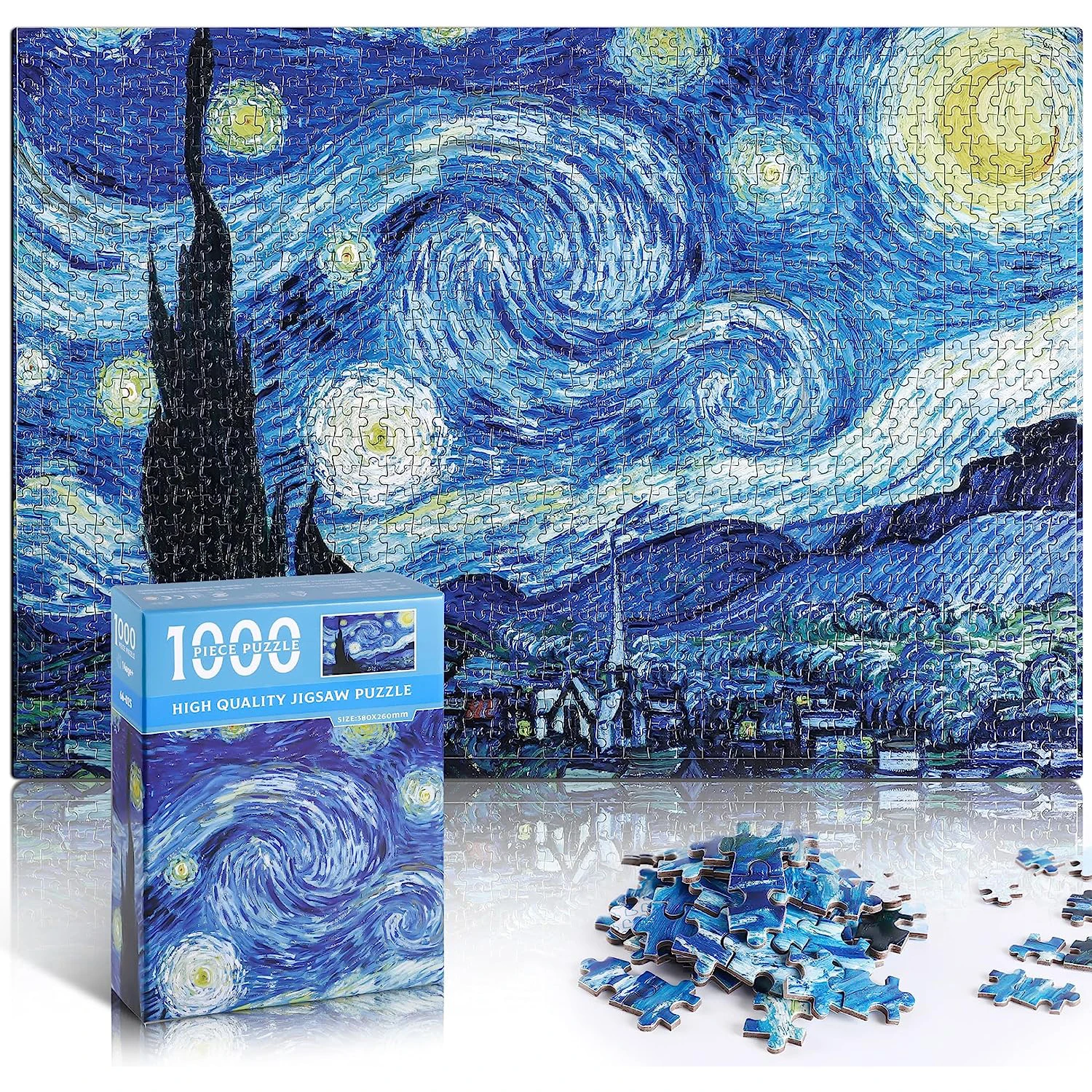 

Creative paper decompression high difficulty puzzle toy puzzle, 1000 piece oil painting landscape puzzle