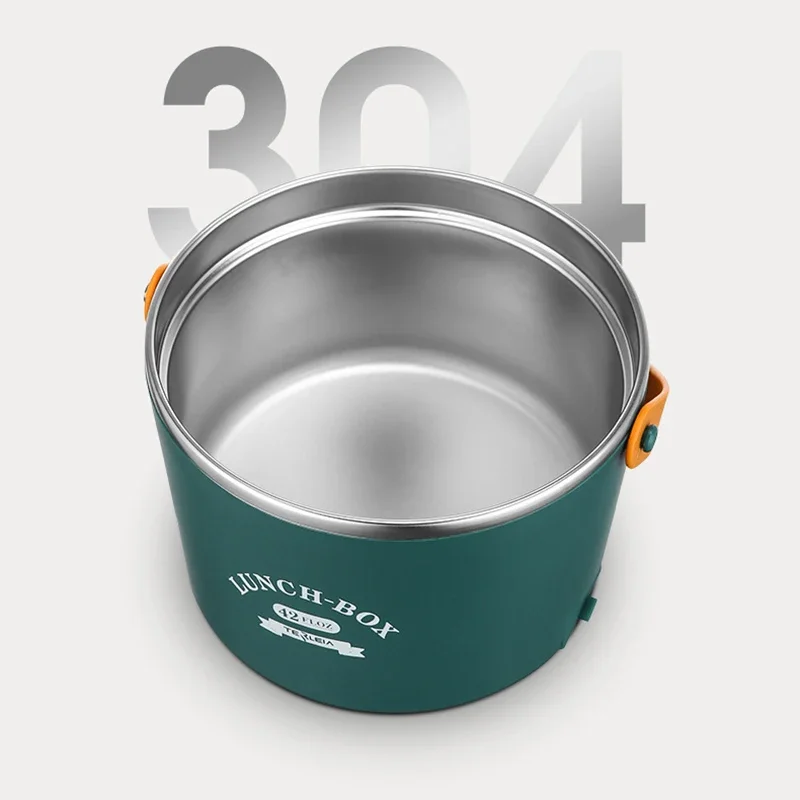 Portable Electric Lunch Box Stainless Steel Office Car Travel Picnic Food Warmer Container 12V 24V 220V 110V Thermostat Heater