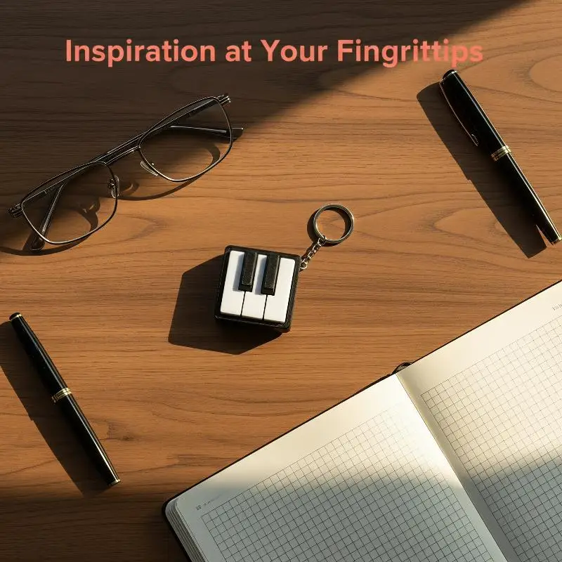 1 Stück Sensorischer Stressabbau-Schlüsselanhänger 3D-Gedrucktes Mini-Klavier-Keyboard Klicker Fidget-Spielzeug Büro-Schreibtisch-Deko Souvenir-Geschenk – Detail 6