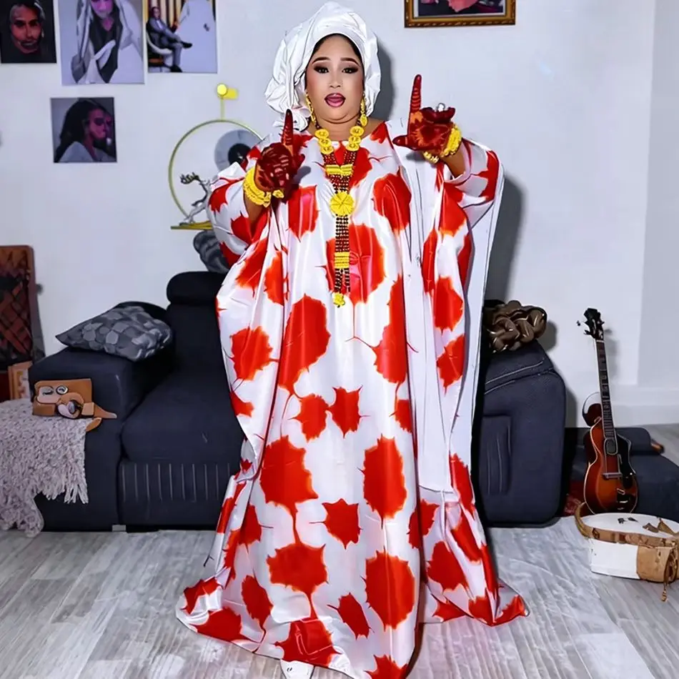 

2026 African Dresses for Women Traditional Africa Clothing Dashiki Ankara Bazin Gown Abayas Robe Muslim Kaftan Maxi Long Dress