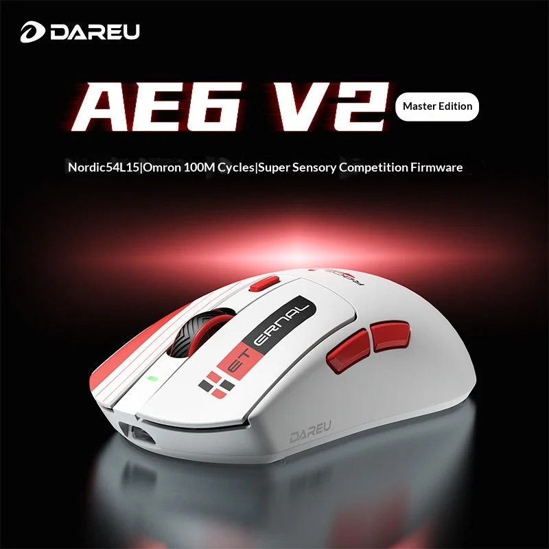 DAREU Wireless Gaming Mouse AE6 V2 Nordic 54L15 Master Version Ergonomic Anti Interference Low Latency E Sports For Pc