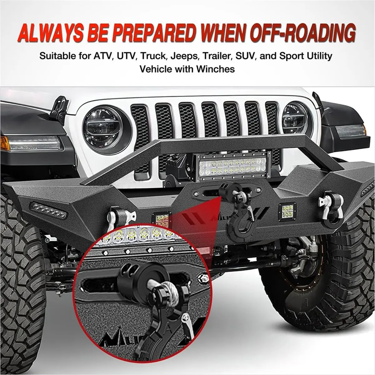 828-メガセール-2-パック-ウインチ-ストッパー-atv-utv-トラック-suv-用、ゴム製ケーブル-フック-ストッパー、ステンレス鋼ネジ付き