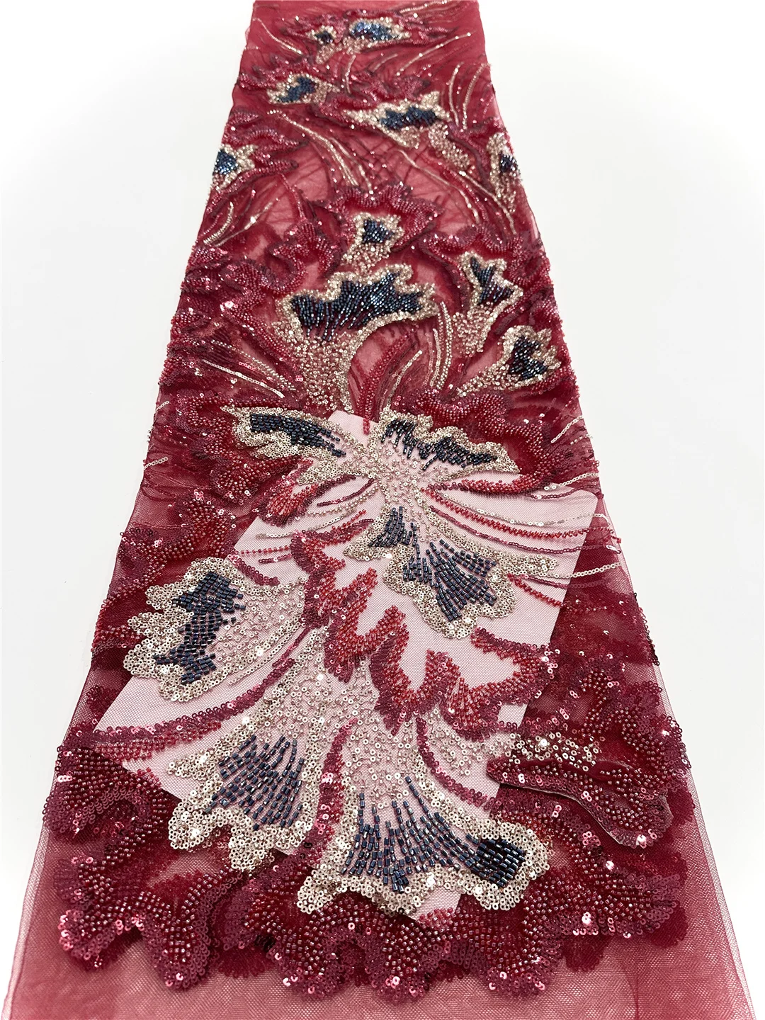 Encaje de malla africano con lentejuelas 2025, telas de encaje de red francés, costura de encaje bordado, tul, vestido de novia nigeriano para mujer, costura-SHIT