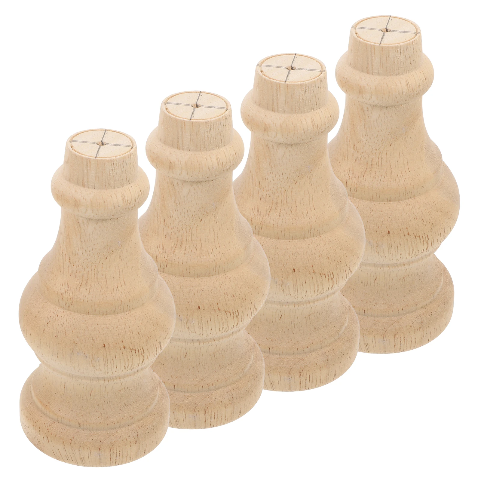 

4pcs Solid Wood Cabinet Feet Furniture Risers Decorative Couch Legs Replacement Wooden Table Legs Furniture Parts