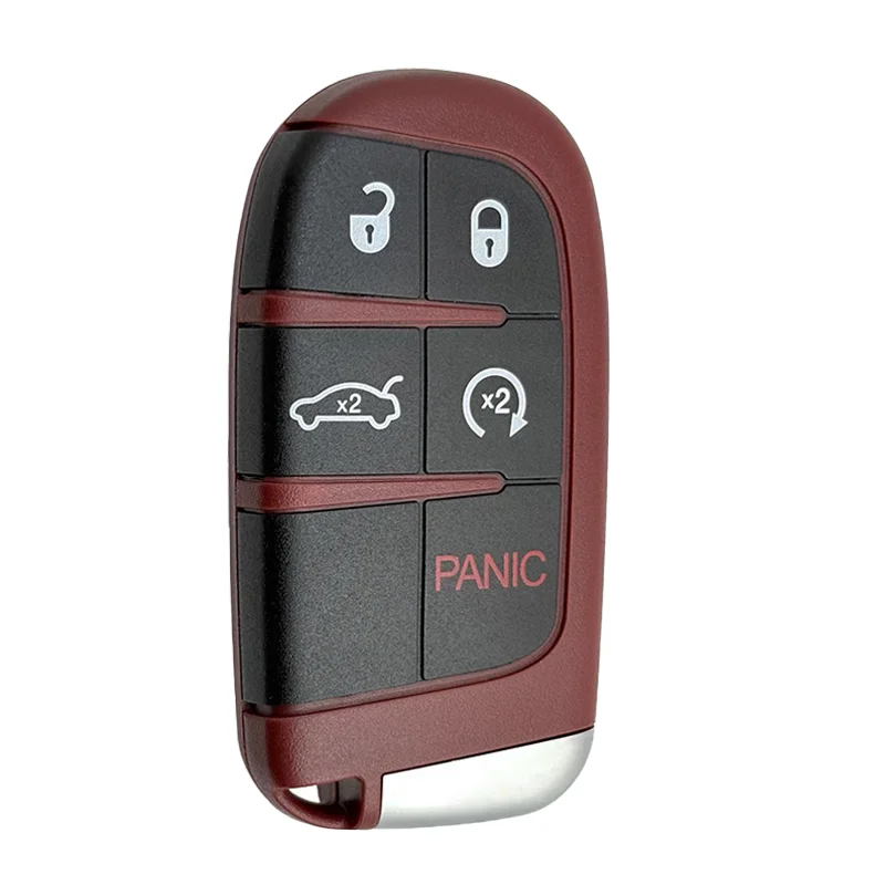 5 Button Keyless Go Remote Key Shell Case For Dodge Hellcat SRT Scat Pack 392 DAYTONA HEMI Challenger VIPER Redeye Demon 170 RT