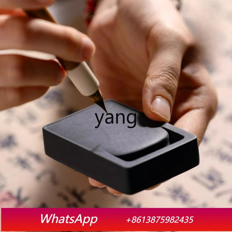 CX Study Four Treasures Brush Grinding Ink Strip Calligraphy Chinese Painting Ink Cartridge Small case Xingbao inkstone