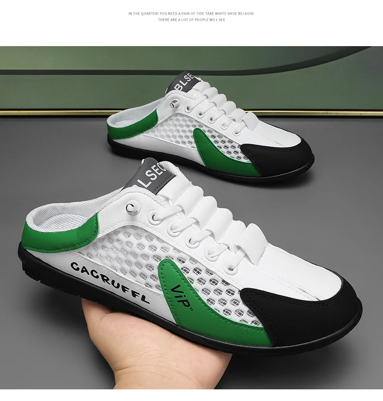 2026 Sommer Neuer Stil Geschlossene Halbschuhe für Herren mit atmungsaktivem Mesh-Slip-On-Design, modische und atmungsaktive Loafer – Detail 23