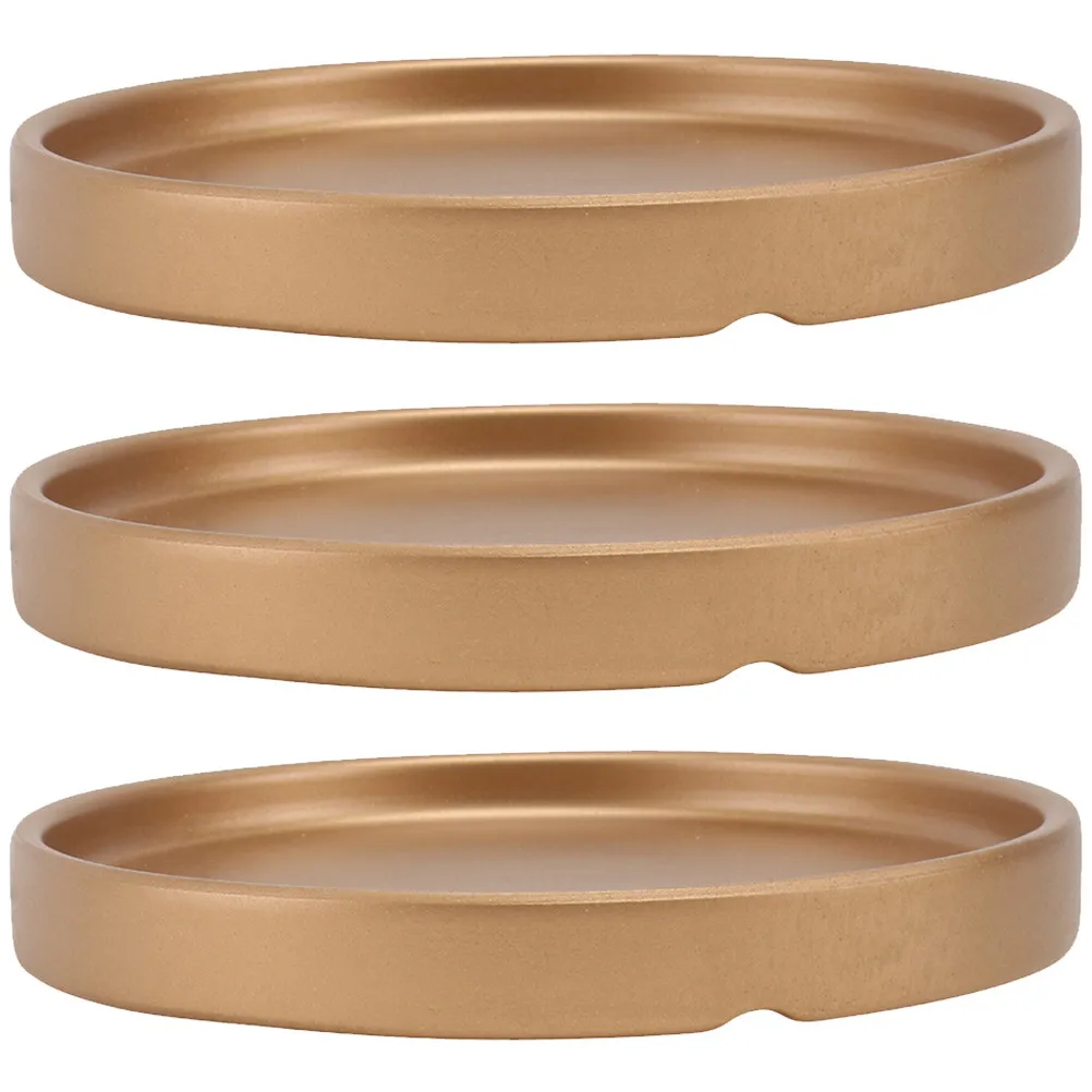 3Pcs Flower Pot Drip Trays Ceramic Round Plant Saucer Plant Pot Water Holding Tray Indoor Outdoor Gardening Flowerpot Base