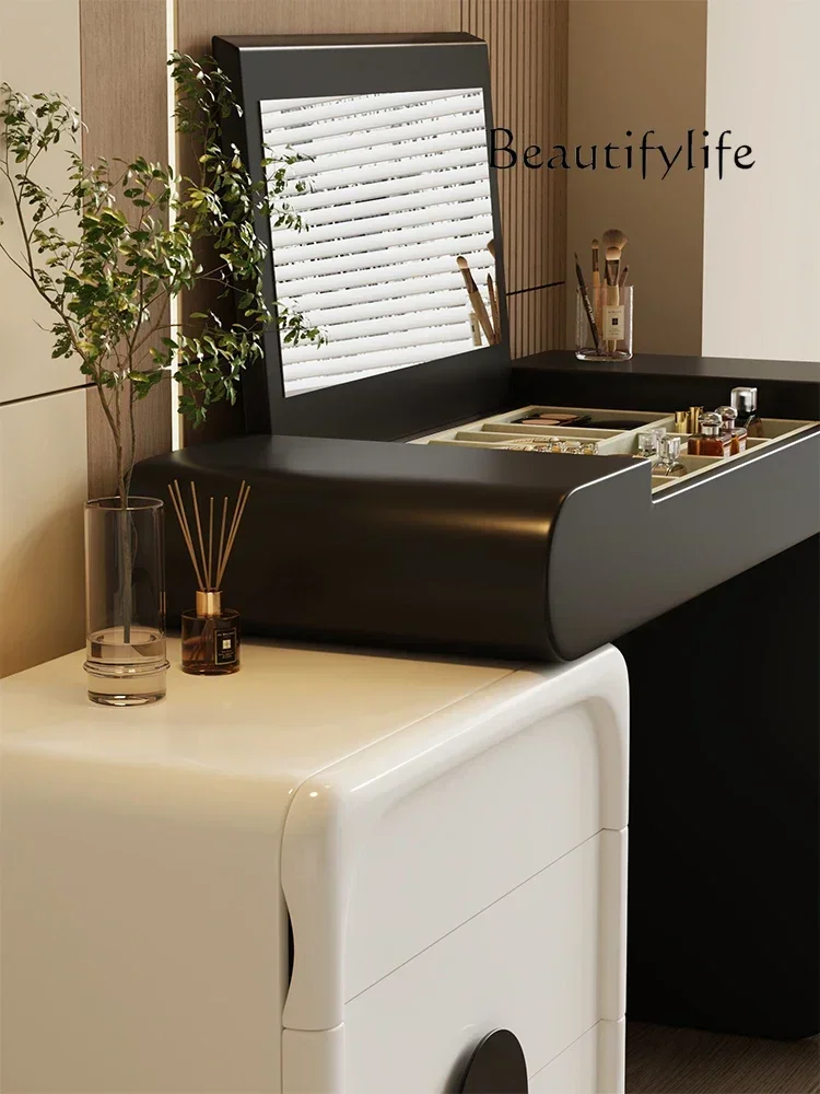 

N Dresser, chest, integrated bedroom, cream retro style small apartment, new clamshell makeup table
