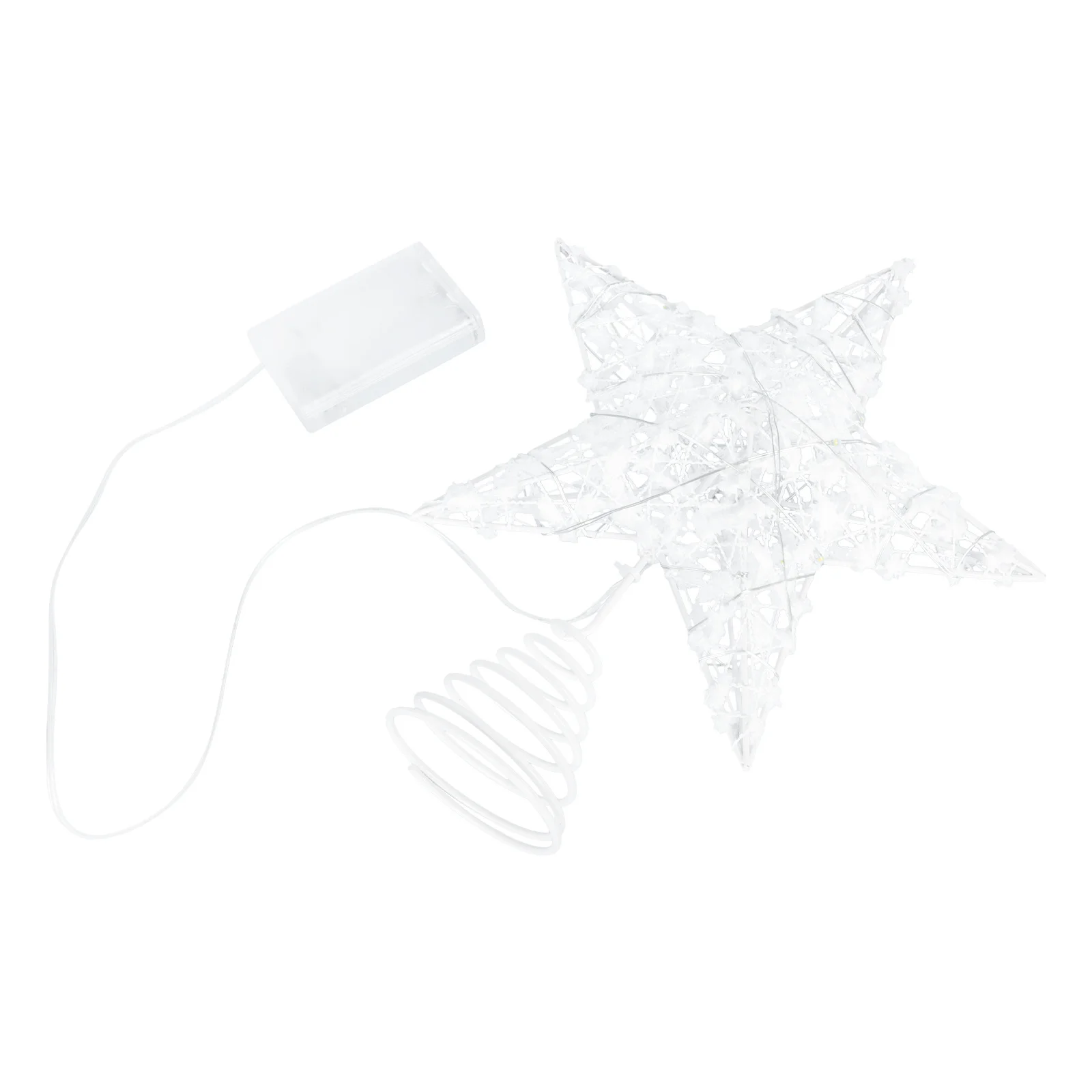 

Christmas Tree Top Star Decor 2 Colors White LED Lights Iron Craft Xmas Tree Lamp Noble Luxurious nament Pentagram Gift Holiday