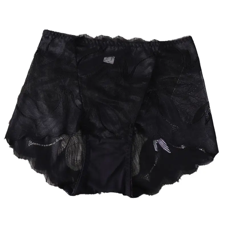 مثير الدانتيل منتصف الخصر سراويل المرأة شبكة سلس تنفس شفافة جوفاء إغراء التجفيف السريع سراويل نسائية فاخرة