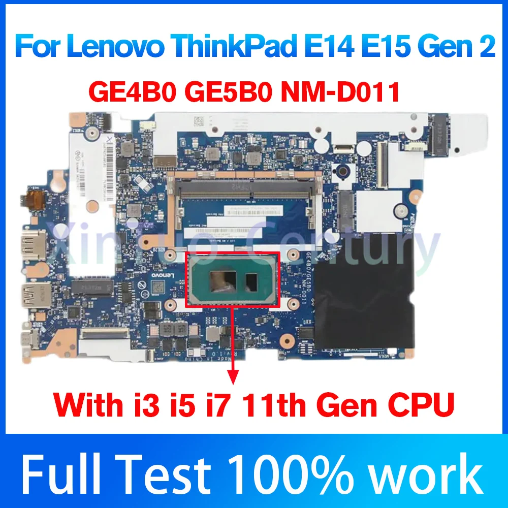 GE4B0 GE5B0 NM-D011 For Lenovo ThinkPad E14 E15 Gen 2 Laptop Motherboard With I3 I5 I7 CPU FRU:5B21C71927 5B21C71928 5B21C71871