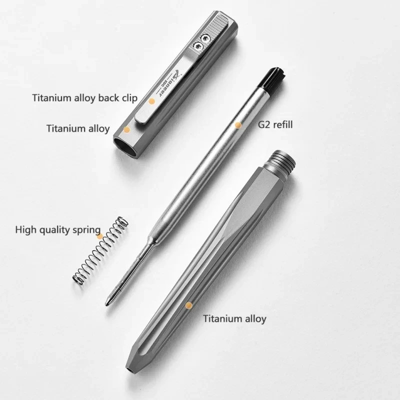 Titanium Alloy Tactical Pen Business Gel Pen Broken Window Signature Pen Neutral Outdoor EDC Tool G2 Pen Refill