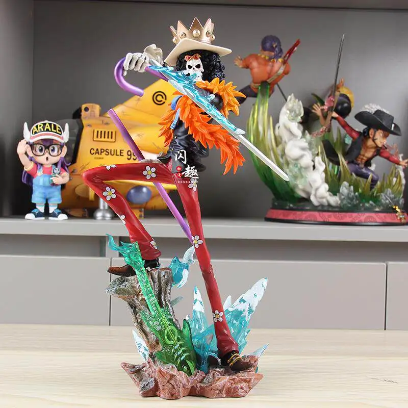 

Коллекционная фигурка LX One Piece King Brook, модель персонажа из команды Соломенной шляпы, украшение для рабочего стола, подарок на день рождения для любителей аниме