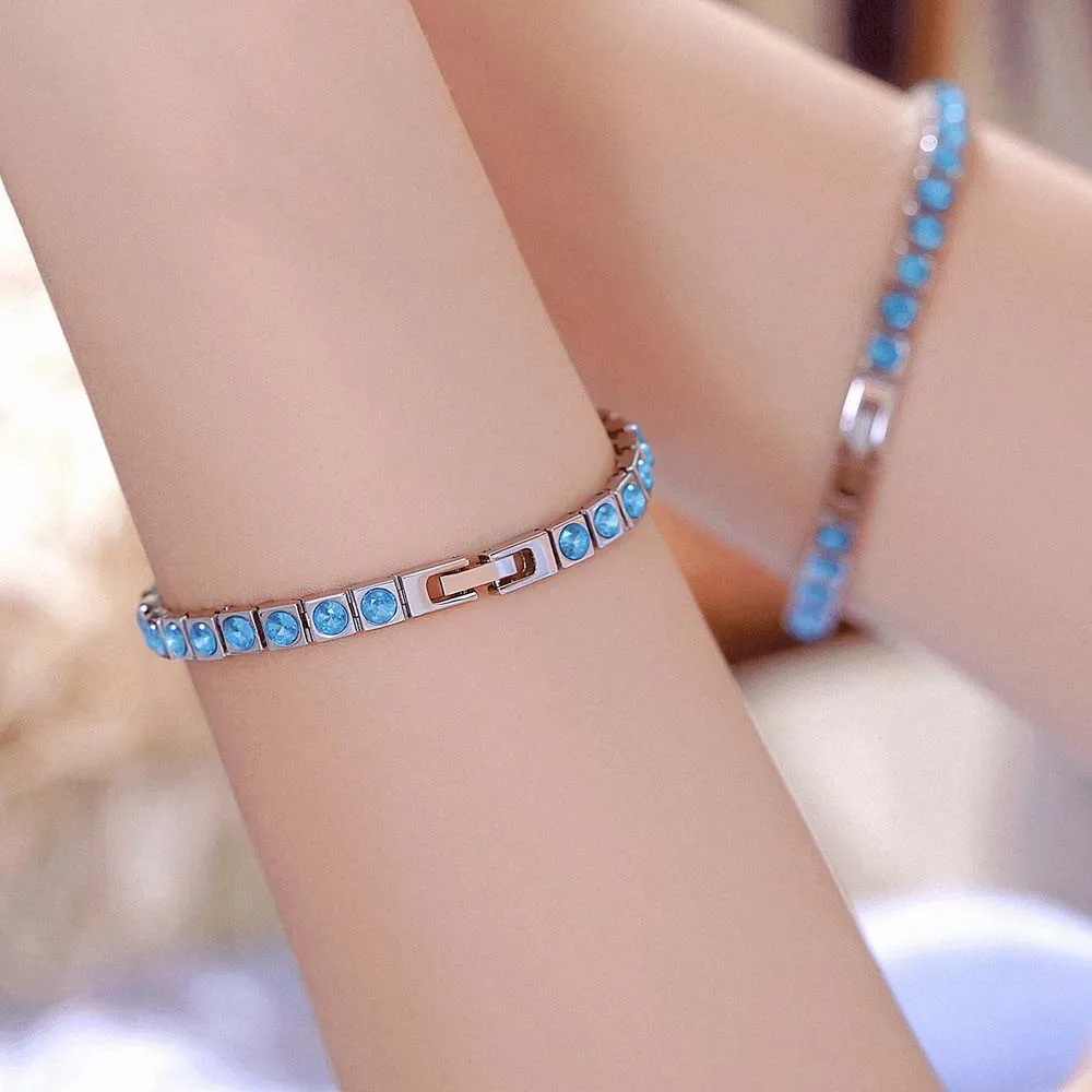 ساعة نسائية أنيقة ذات جودة بسيطة سوار أزرق وردي ساعة يد مربعة الشكل ساعات كوارتز موضة فستان للسيدات هدايا جديدة