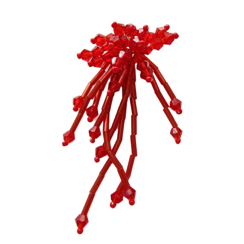 Crystal Tassel Finished Beaded 3D Flower Shoe Charm for Crocs Jelly Shoes DIY Decoration Material Accessory view 5