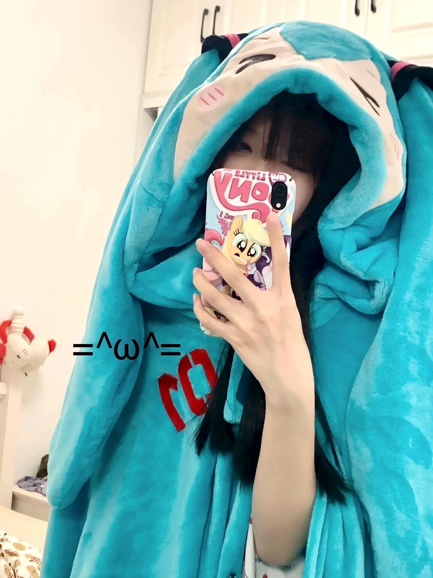 Miku Stitch Alien Big Size Hooded Blanket 4 Seasons Warm Cape For Home Dorm Anime Fans Kawaii Plush Fleece Throw Gift