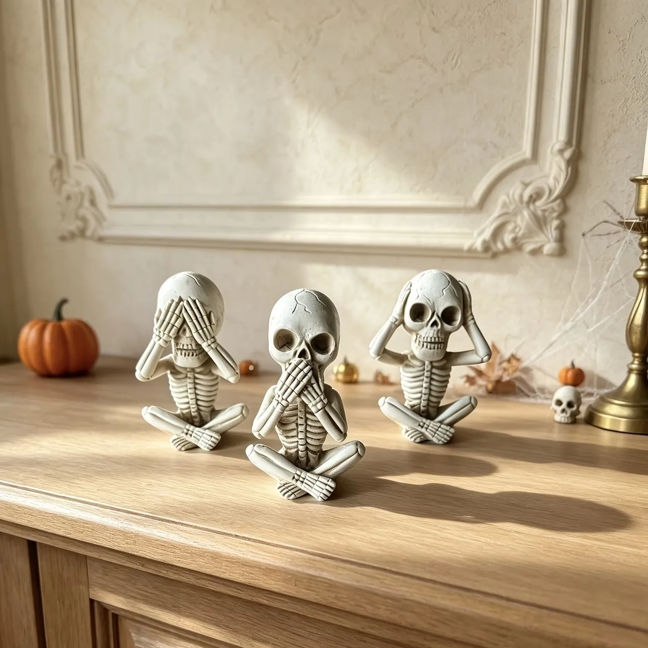 Resin skull figurine, 
