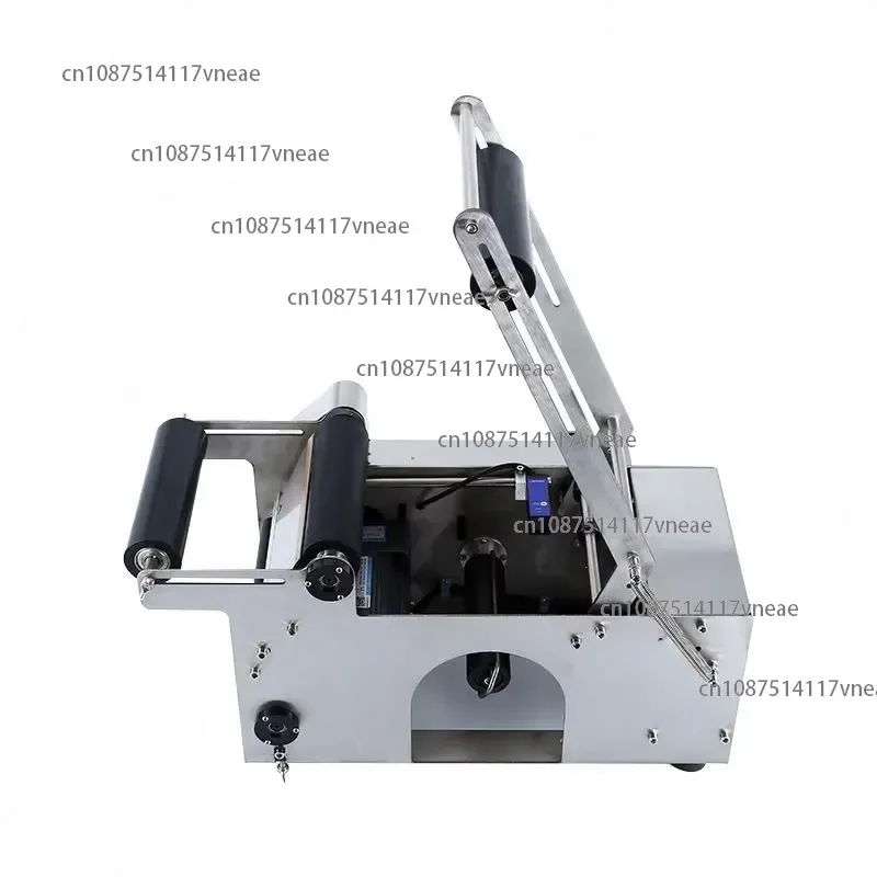 Labeling Machine Small Desktop Semi Automatic Spirits Wine Tin Cans Jar Round Bottles Sticker Labeling Applicator Machine