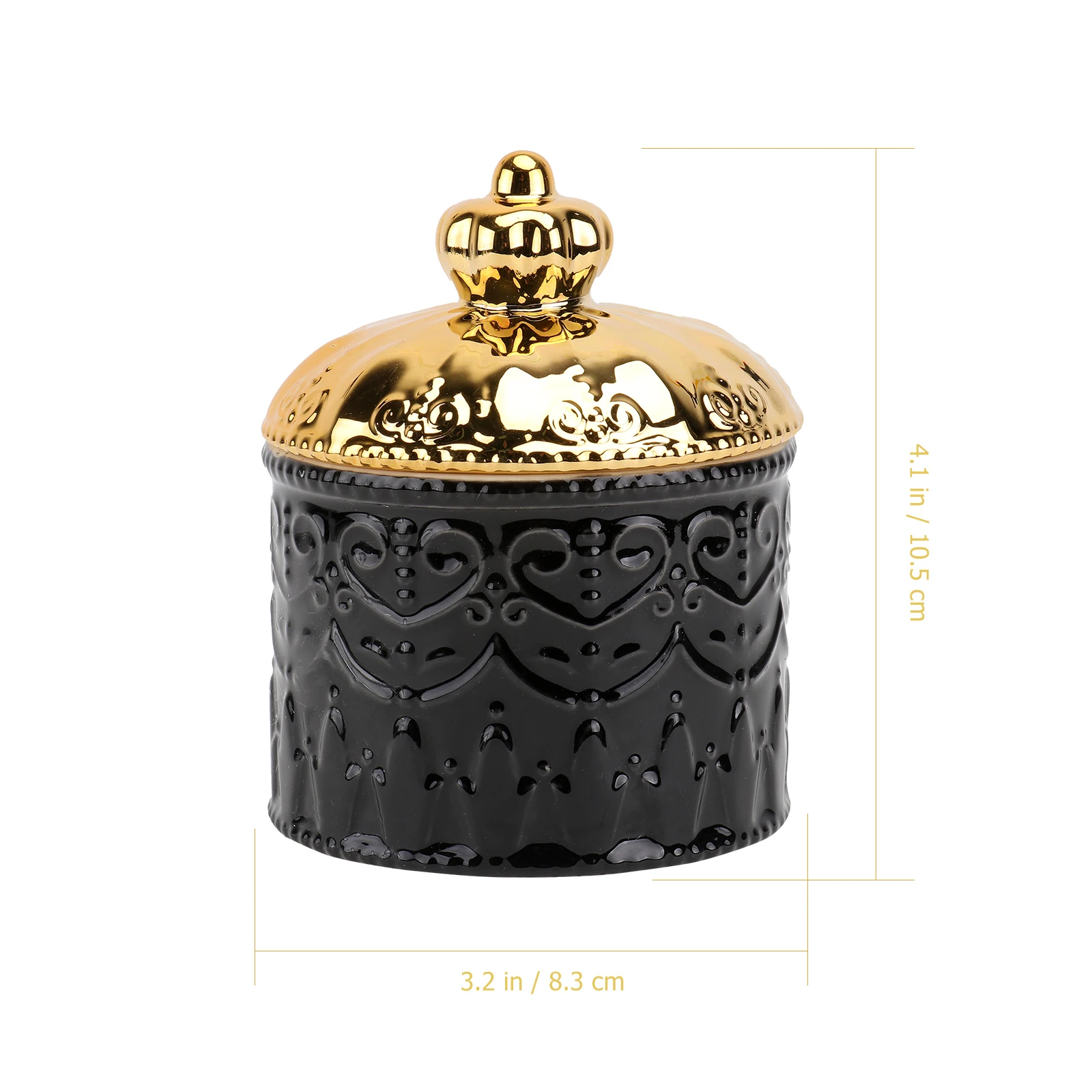 

1pc Ceramic Jewelry Storage Box Exquisite Vintage Gift Wrapping Box For Candies Biscuits Sundry Items Premium Crafted Desktop