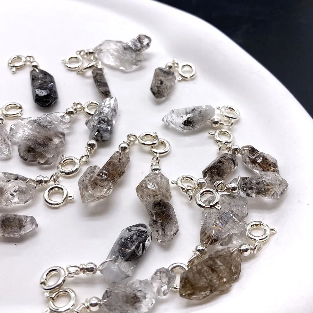 1 Stück natürlicher Herkimer-Diamant, doppelt abgeschlossen, roher Kristall, Energie, echter Edelstein für DIY-Geschenkheilung – Detail 1
