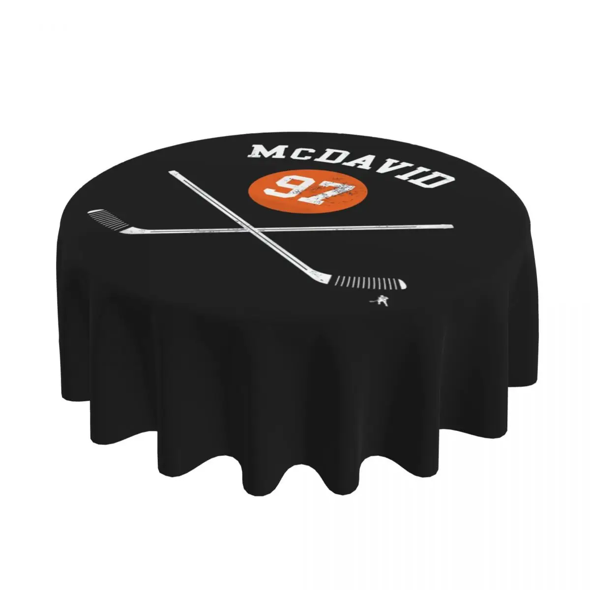 كونور ماكديفيد 97 لمحبي إدمونتون أويلرز مفرش المائدة المستدير المقاوم للماء مفرش طاولة مقاوم للزيت لغطاء طاولة الطعام في الحدث المطبخ