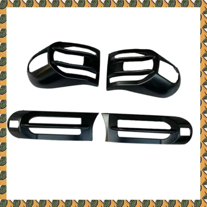 A77I 4 PCS Front Fog Lamp Turn Signal Box Rear Taillight Protection Cover Car Accessories Matte Black For Toyota FJ Cruiser 2007