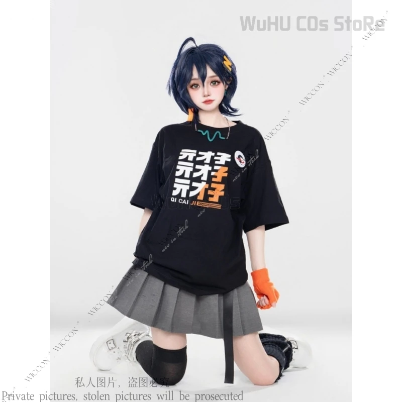 Game Zenless Zone Zero Anime Belle Cosplay Costume Wig Women Uniform Outfit Cos T-shirt Skirt Daily Outfit Halloween Party